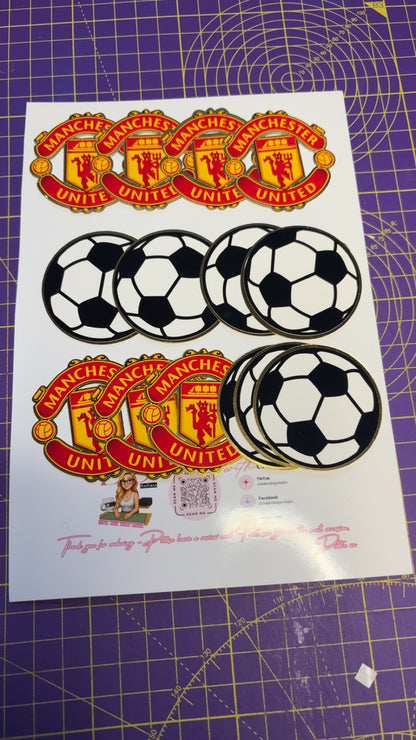 Football Cupcake Toppers | Soccer Cupcake Decorations | Happy Birthday Cupcake Picks | Kids Party Cupcake Toppers | Sports Party Decor