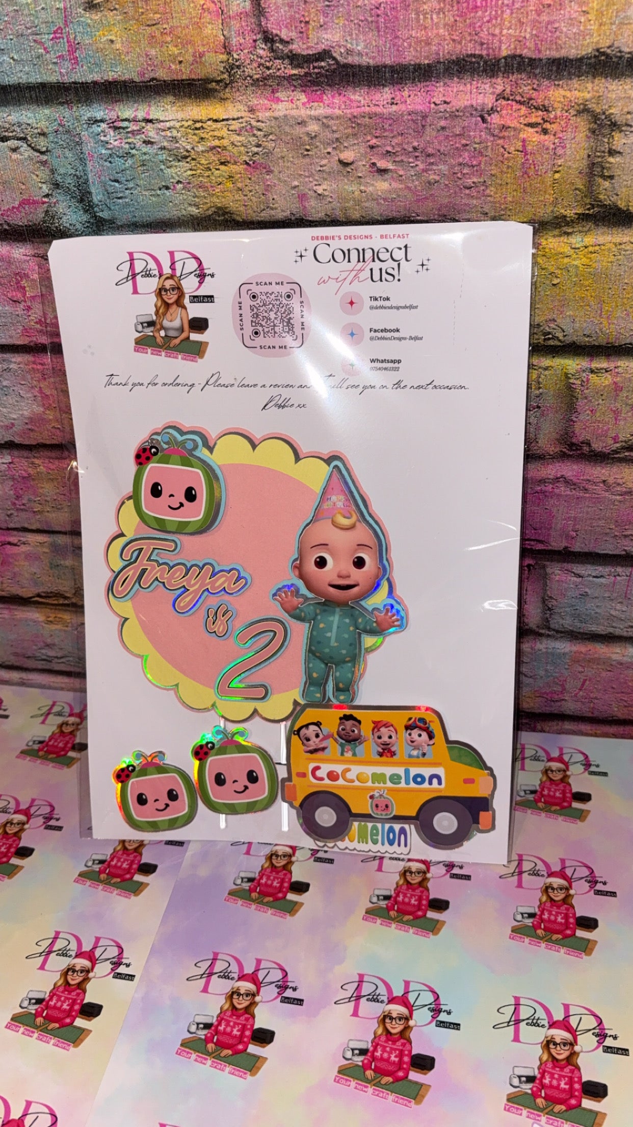 Personalised Kids Cake Topper | Cartoon Birthday Cake Decoration | Custom Name & Age Party Topper | Baby Theme Cake Decor
