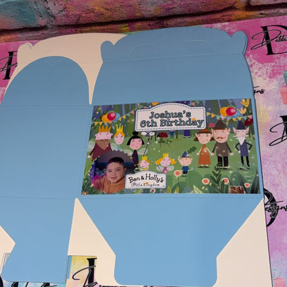 Personalised Fairy Garden Party Treat Boxes (Flat Pack) – Kids Party Favour Boxes – Custom Birthday Boxes