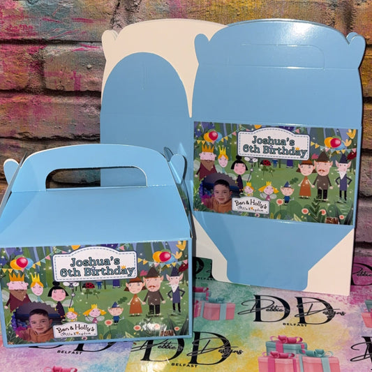 Personalised Fairy Garden Party Treat Boxes (Flat Pack) – Kids Party Favour Boxes – Custom Birthday Boxes