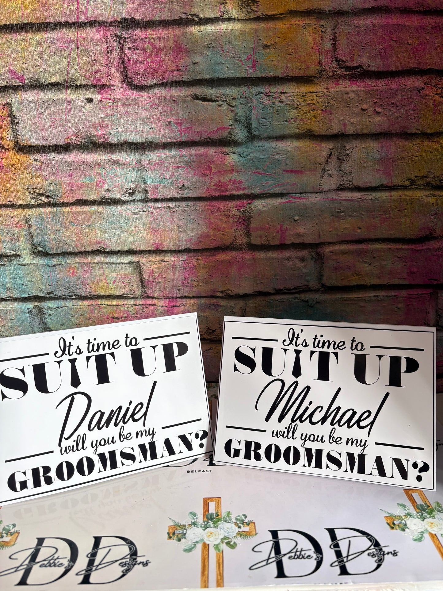Will You Be My Best Man Card – Personalised Groomsman Proposal Card – Suit Up Wedding Card