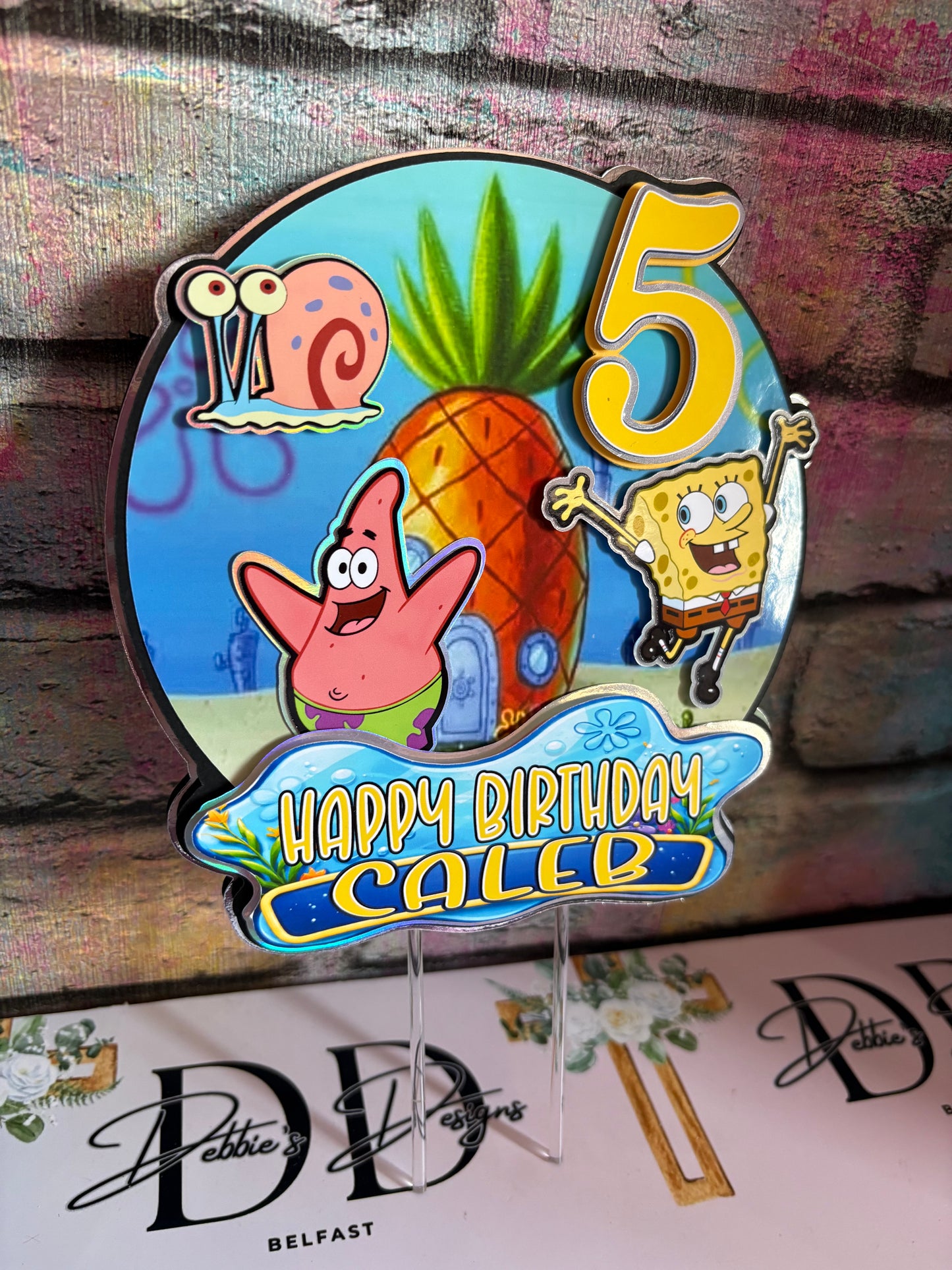 Under the Sea Cake Topper Personalised | Ocean Birthday Cake Decoration | Kids Cartoon Sea Theme Topper | Custom Name & Age Party Decor