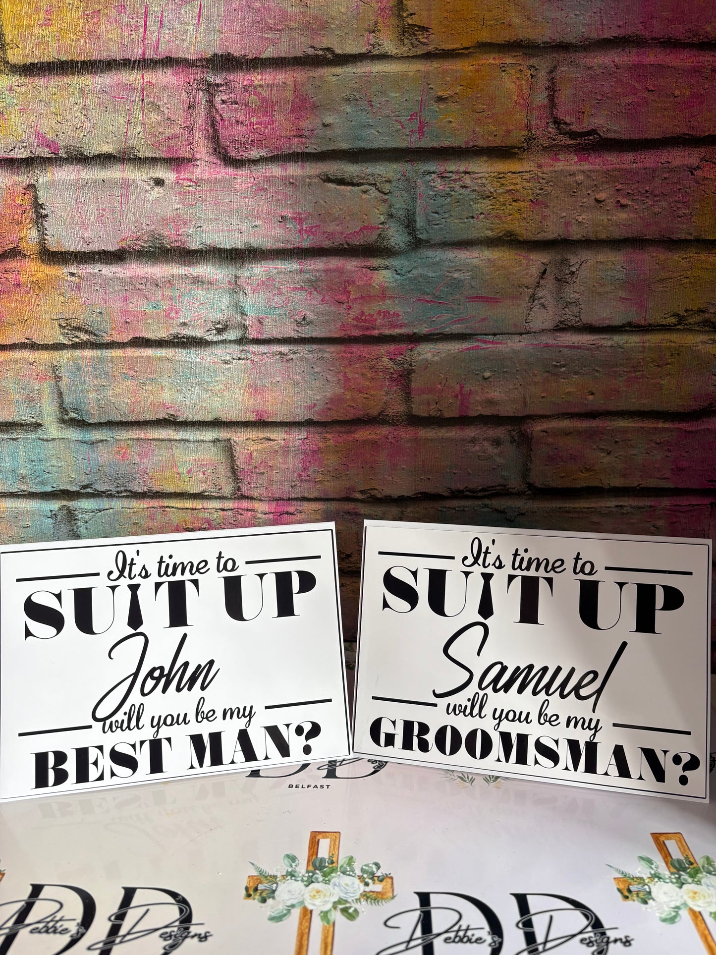 Will You Be My Best Man Card – Personalised Groomsman Proposal Card – Suit Up Wedding Card