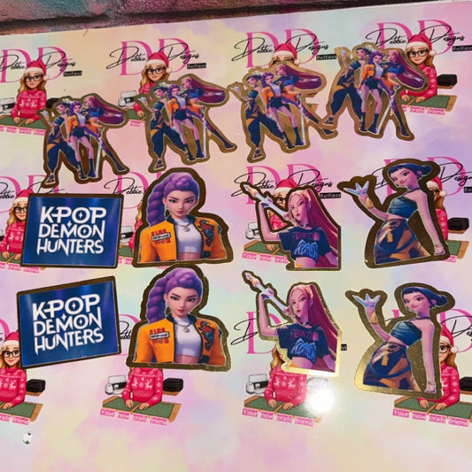 Kpop Style Cupcake Toppers (12 Pack) – Music Theme Party Decorations – Kpop Inspired Cake Toppers