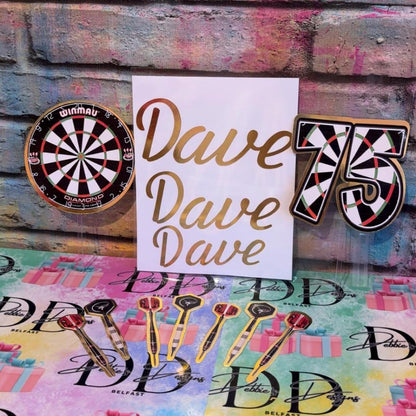 Darts Cake Topper Set – Dartboard & Darts Birthday Cake Decorations – Number Age Topper Pack