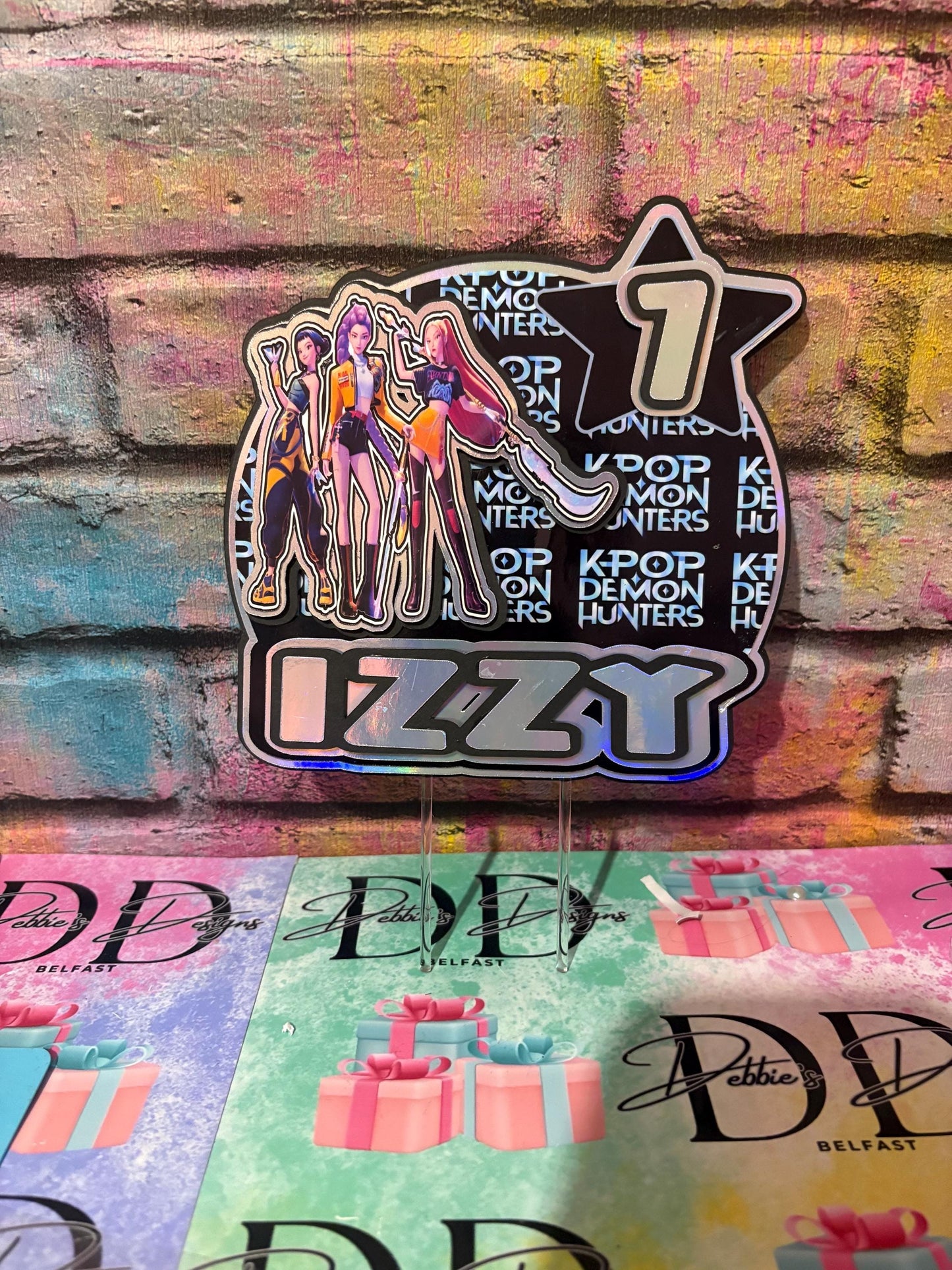 K-Pop Inspired Cake Topper – Personalised Pop Star Birthday Cake Decoration