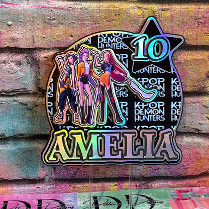 K-Pop Inspired Cake Topper – Personalised Pop Star Birthday Cake Decoration