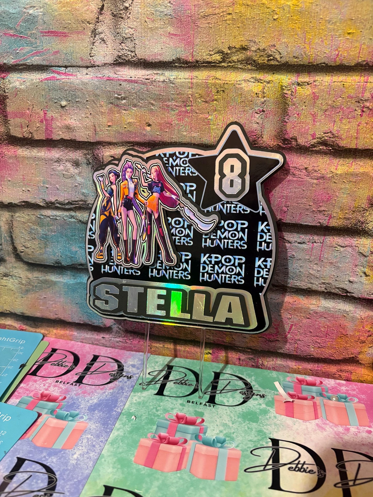 K-Pop Inspired Cake Topper – Personalised Pop Star Birthday Cake Decoration