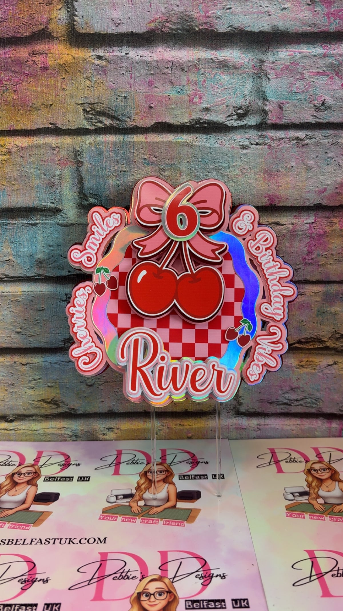 a sign on a stand