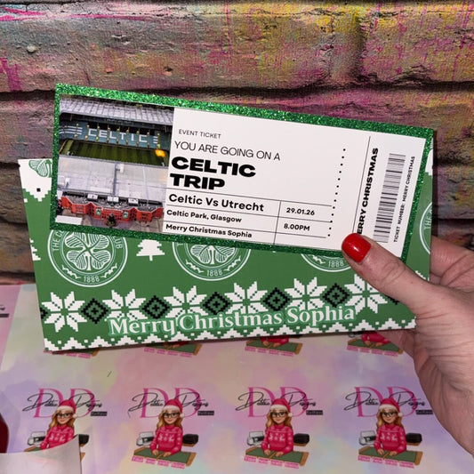 Personalised Event Tickets Gift – Surprise Experience Ticket Invitation – Custom Boarding Pass Style Voucher
