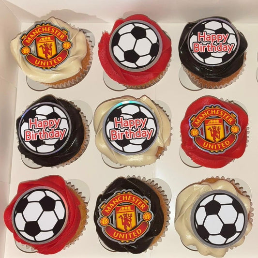 Football Cupcake Toppers | Soccer Cupcake Decorations | Happy Birthday Cupcake Picks | Kids Party Cupcake Toppers | Sports Party Decor