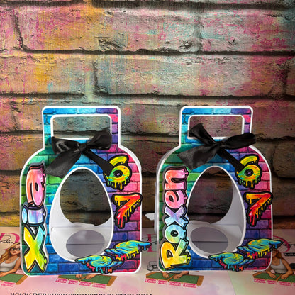 Personalised Easter Egg Holder – Kids Easter Treat Box – Graffiti Name Design – Custom Easter Gift Box