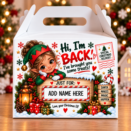 a white box with a cartoon character on it