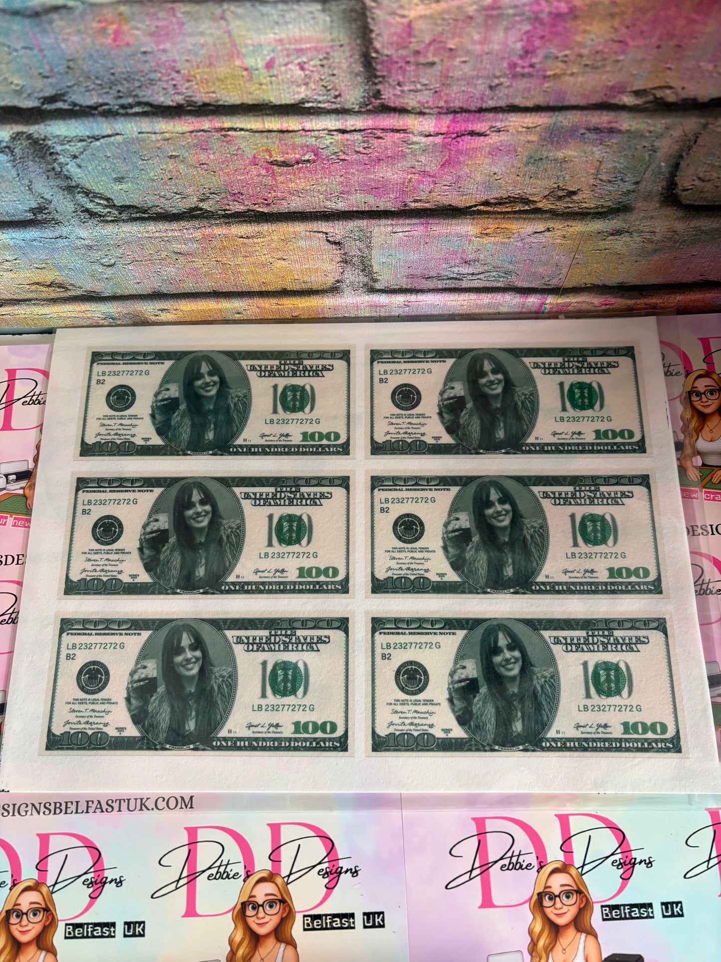 Personalised Edible Money Cake Toppers – Dollar Bill Edible Icing Sheet – Custom Face Cake Decoration – Funny Birthday Cake Topper – Edible Cake Image