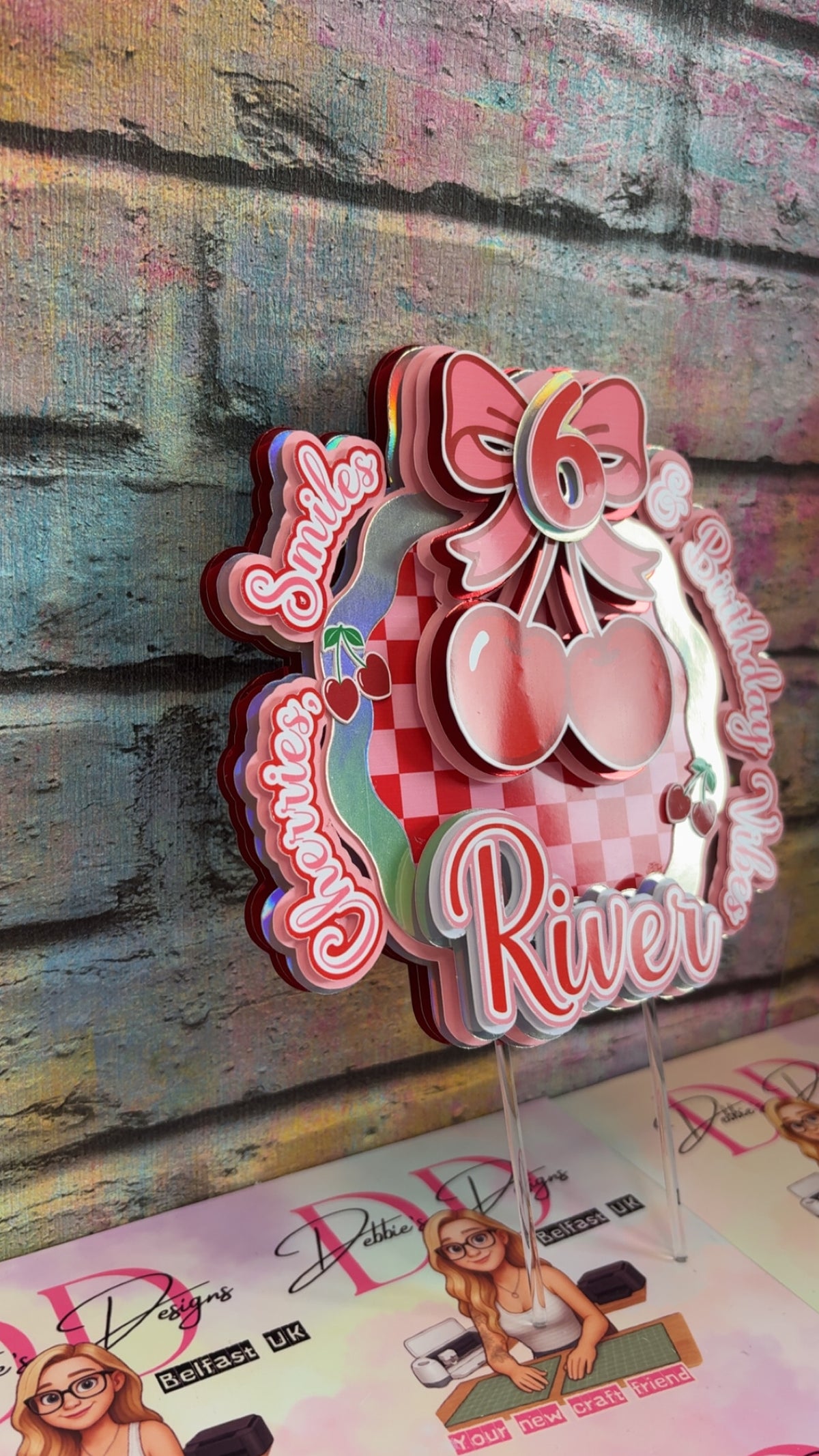 a close up of a sign