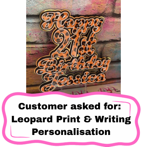 Custom Made Any Theme Name & Age Topper - Personalised Cake Topper