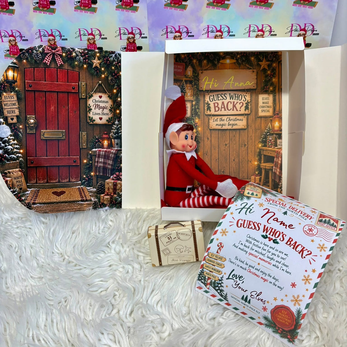 a toy elf in a box