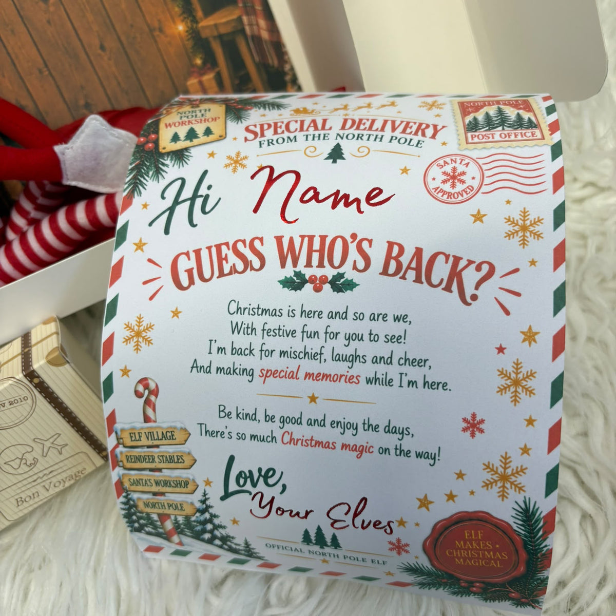 a roll of christmas message