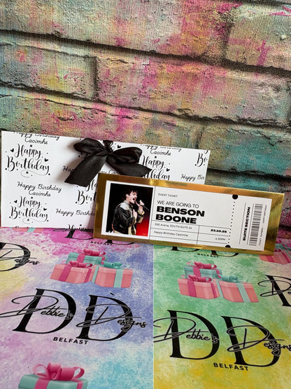 Personalised Event Ticket Invitations – Concert Style Party Invites with Envelope