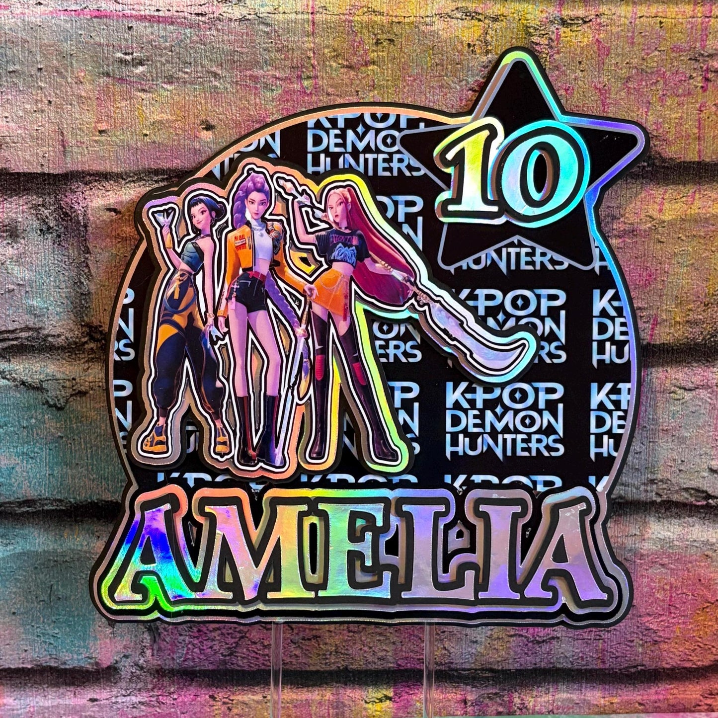 K-Pop Inspired Cake Topper – Personalised Pop Star Birthday Cake Decoration