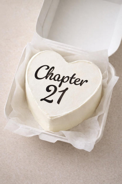 Chapter 21 Cake Topper – Script Birthday Cake Topper – Personalised Any Age Bento Cake Decoration