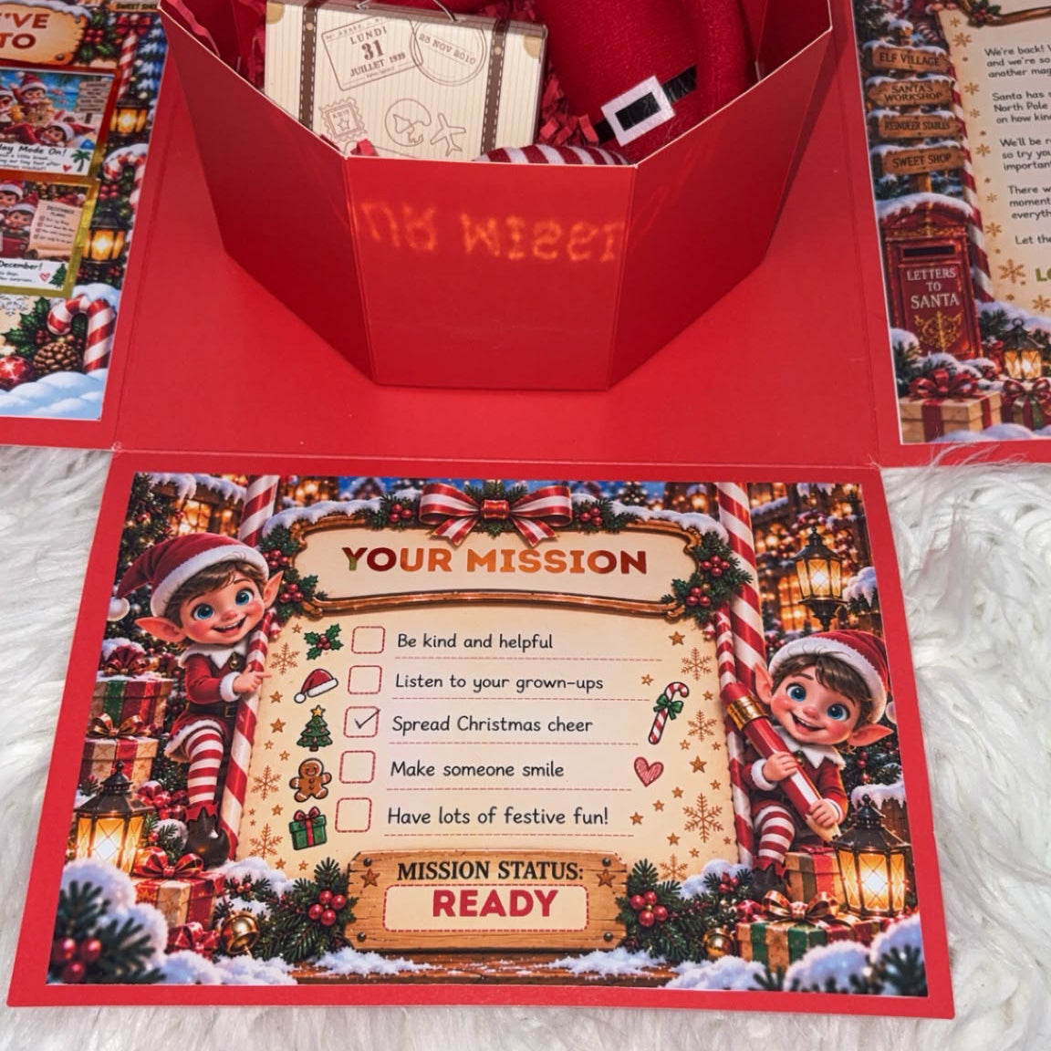a box with a hat inside